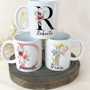 Tasse mit Buchstaben, Tasse mit Namen, Tasse personalisiert mit Namen , Keramik Tasse, Geschenk, Kaffeetasse, Muttertag Bild 4