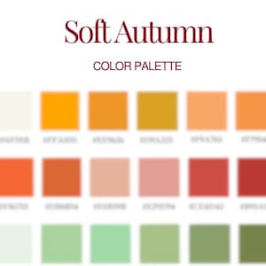Seasonal Color Analysis - Soft Autumn Color Palette with Hex Codes