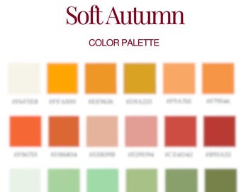 Seasonal Color Analysis - Soft Autumn Color Palette with Hex Codes