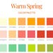 Seasonal Color Analysis - Warm Spring Color Palette With Hex Codes - Etsy