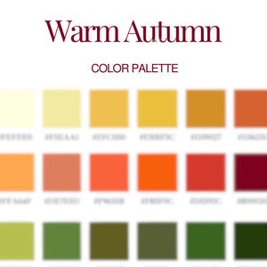 Seasonal Color Analysis - Warm Autumn Color Palette with Hex Codes