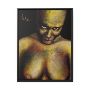 Determination Original Artwork Print on Matte Canvas, Black Frame, Wall Decor, Contemporary Art