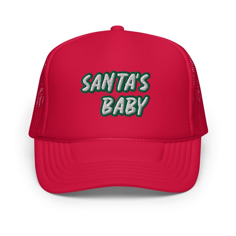 Santa's Baby Trucker Hat foam Etsy