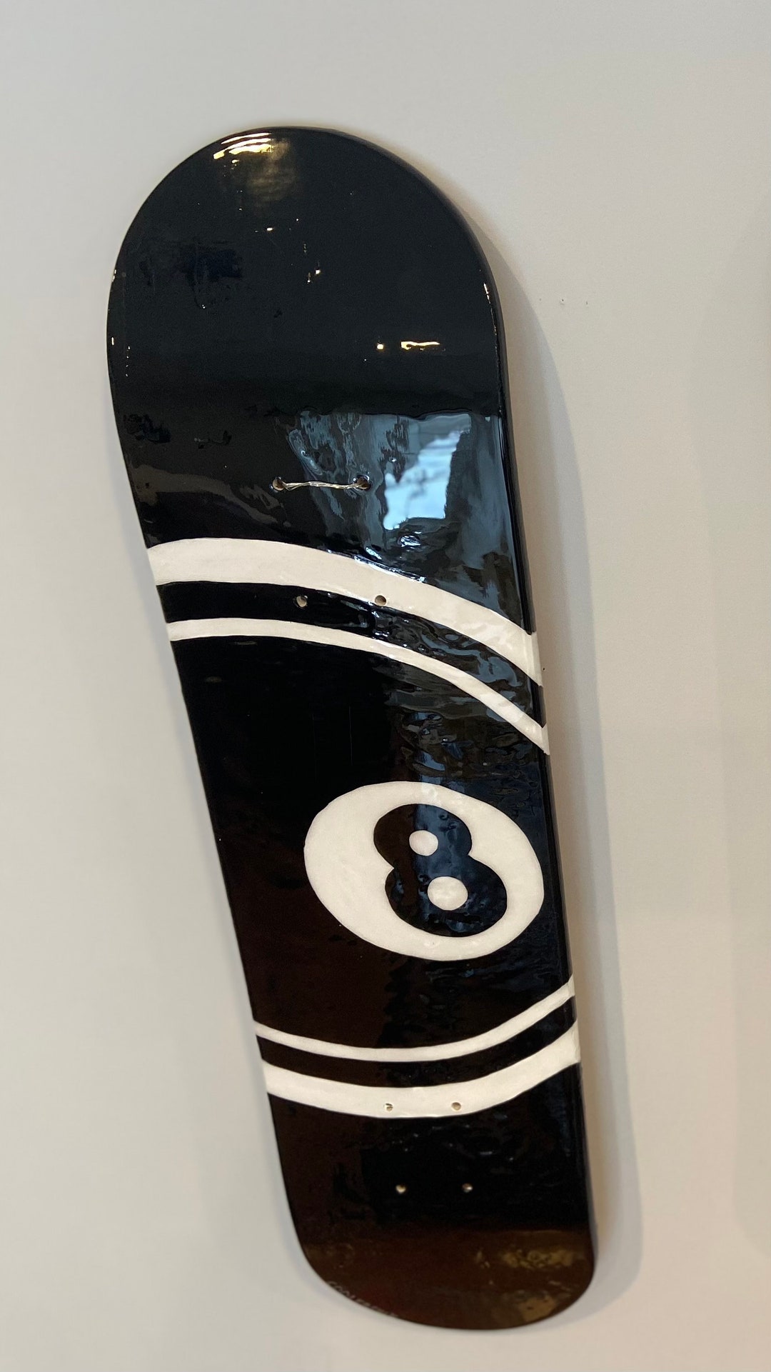 8 Ball Skateboard - Etsy