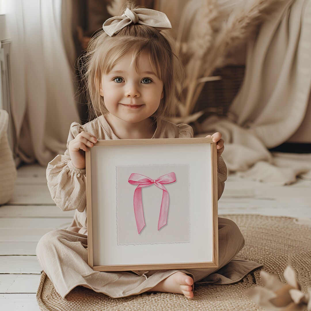 Pink Bow Wall Art Version 8 Poster Printed on Premium Paper. Coquette ...