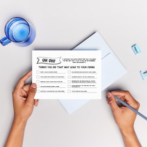 Cartão postal de avaliação de desempenho para seu representante eleito