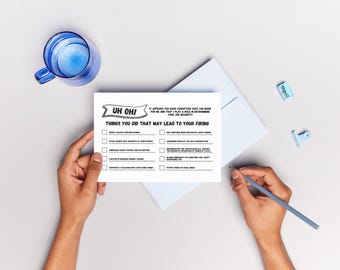 Bundle of 4 performance review cards for your elected representative