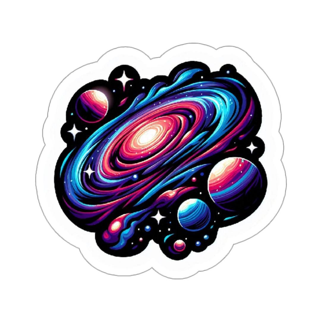 Galaxy Sticker Design Digital Download, Galaxy Stickers, Nebula Designs, Bold Vibrant Colour ...