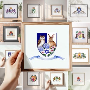 CUSTOM Family Crest | Personalized Coat-of-Arms | Heraldic Art | Family Heritage | Personalized Gifts Family Crest