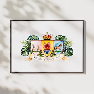 CUSTOM Family Crest | Personalized Coat-of-Arms | Heraldic Art | Family Heritage | Personalized Gifts Family Crest