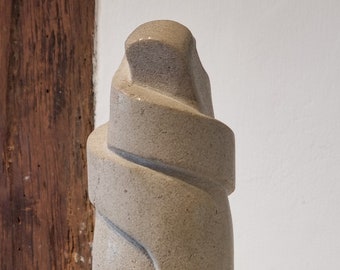 Small Hug, sculpture hand-carved from Portland stone