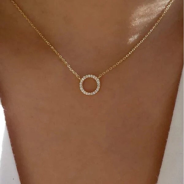 Complete Diamond Necklace Simple Retro Creative teardrop diamond necklace pear shape minimalist jewelry perfect gift for her