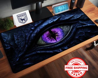 Purple Dragon Eye Desk Mat – Fantasy Gaming Mousepad