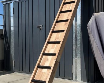 Escalera para gatos de madera maciza de primera calidad de 1,6 m: resistente a la intemperie, modular y antideslizante.