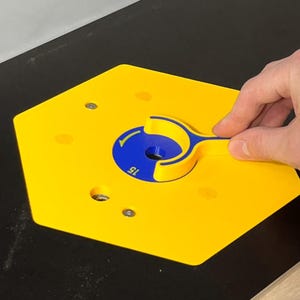 Router Table Insert Plate – Reducing Rings, Ring Wrench, Leveling Feet, Routing Template – Printed with ABS and PLA