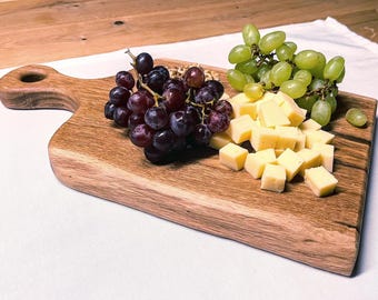 Oak serving board - cutting board, wood, solid, live edge, natural