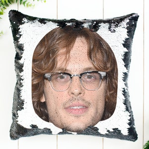 Matthew Gray Gubler almohada de lentejuelas / decoración del hogar / funda de almohada y relleno almohada mágica decorativa divertida idea de regalo