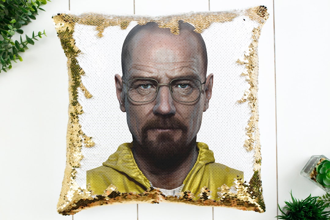 Walter White Sequin Pillow Home Decor Pillow Case & Filling Magic Pillow Decorative Funny Gift
