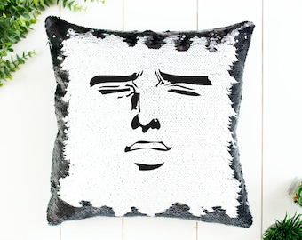 Sensual Anime Face Pillow | Home Decor | Pillow Case & Filling | Meme Pillow | Magic Pillow Decorative | Hidden Image | Japanese Anime Manga