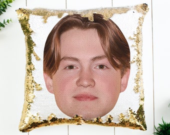 Kit Connor Sequin Pillow | Home Decor | Pillow Case & Filling | Magic Pillow | Decorative Funny Gift Idea For Heartstopper Fans Nick Nelson