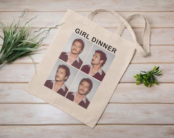 Pedro Pascal-draagtas voor meisjesdiner, draagtas van katoencanvas, perfect cadeau, draagtas acteur