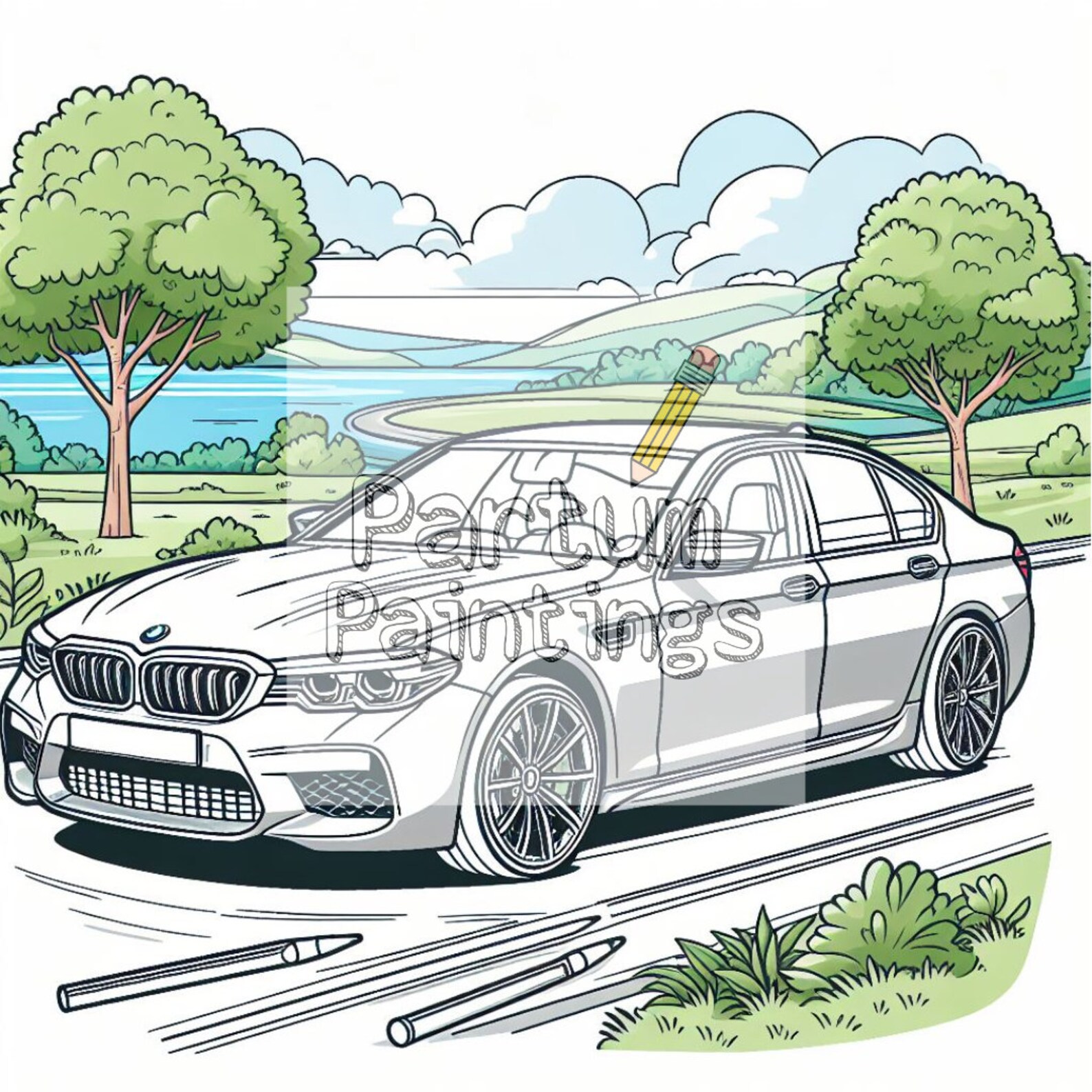 Coloring Pages BMW M5 Coloring Pages BMW M5 - Etsy
