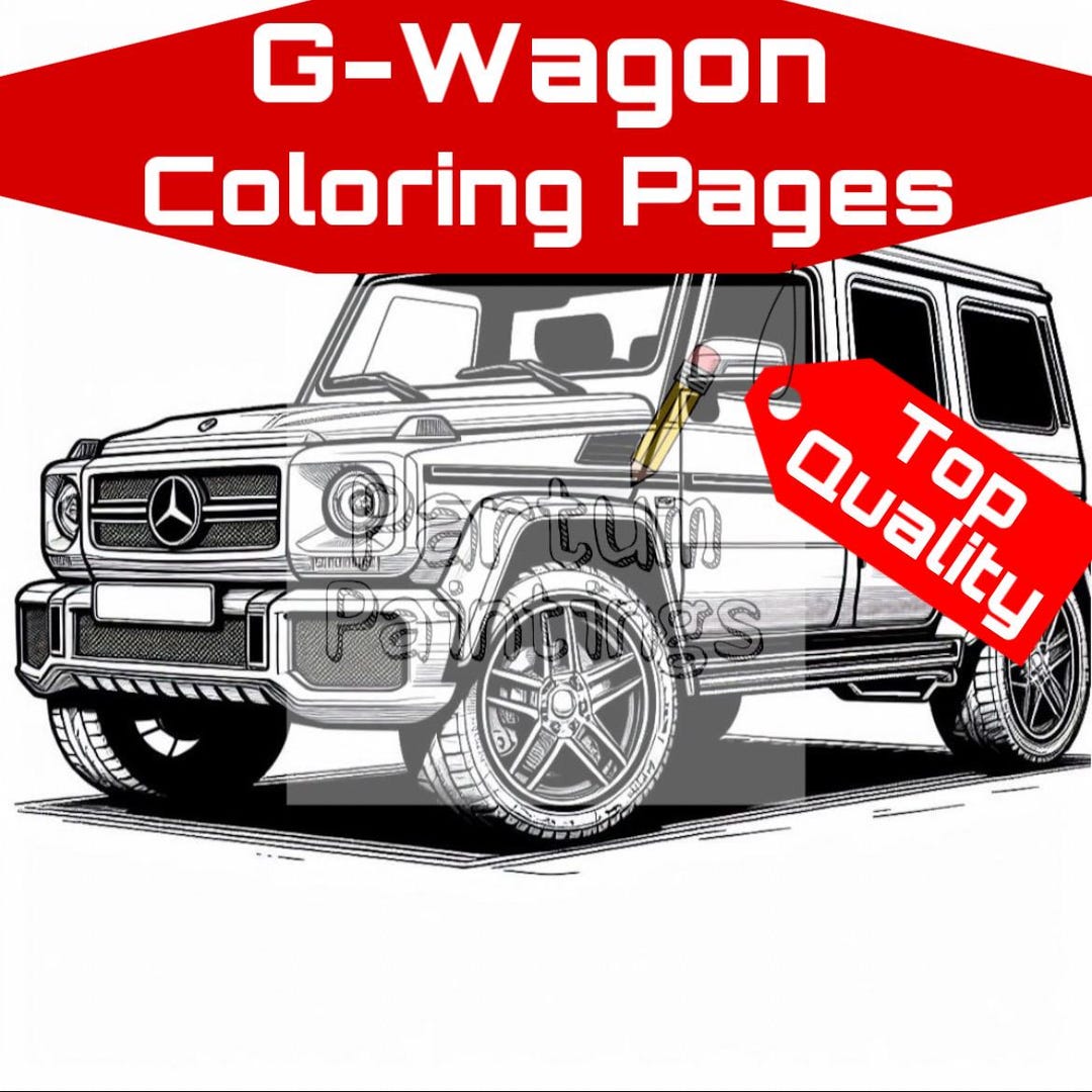 Coloring Pages Mercedes G-class Coloring Pages G-wagon - Etsy