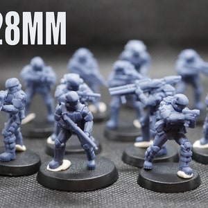ODST Squad (10x) - Guard scale - 28mm Wargaming Models &  (+32mm Scale Optional)