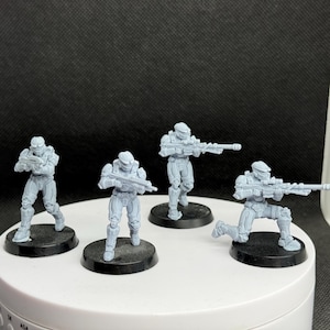 Halo Wars Spartan Set 2 - 32mm Scale - Miniature Set 4x Models - Flash Scale
