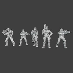 W Sgt Johnson (5x) - Wächter-Skala - 28 mm Wargaming Models & (+32 mm Skala optional)