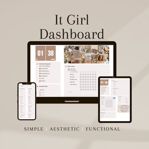 It Girl Notion Dashboard|Notion Template |That Girl Planner|It Girl Planner|2024 Daily Planner|ADHD Planner|Digital Planner|Aesthetic Notion