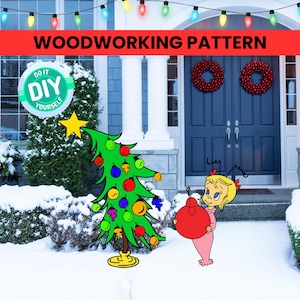 Cindy & Tree Woodworking Pattern | Whoville Christmas Yard Display (Digital Download)