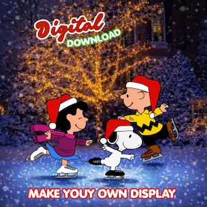 Charlie Christmas Ice Skating Patterns | Friends Woodworking Pattern | Yard Art | Christmas Decorations Outdoors | Lucy, Franklin