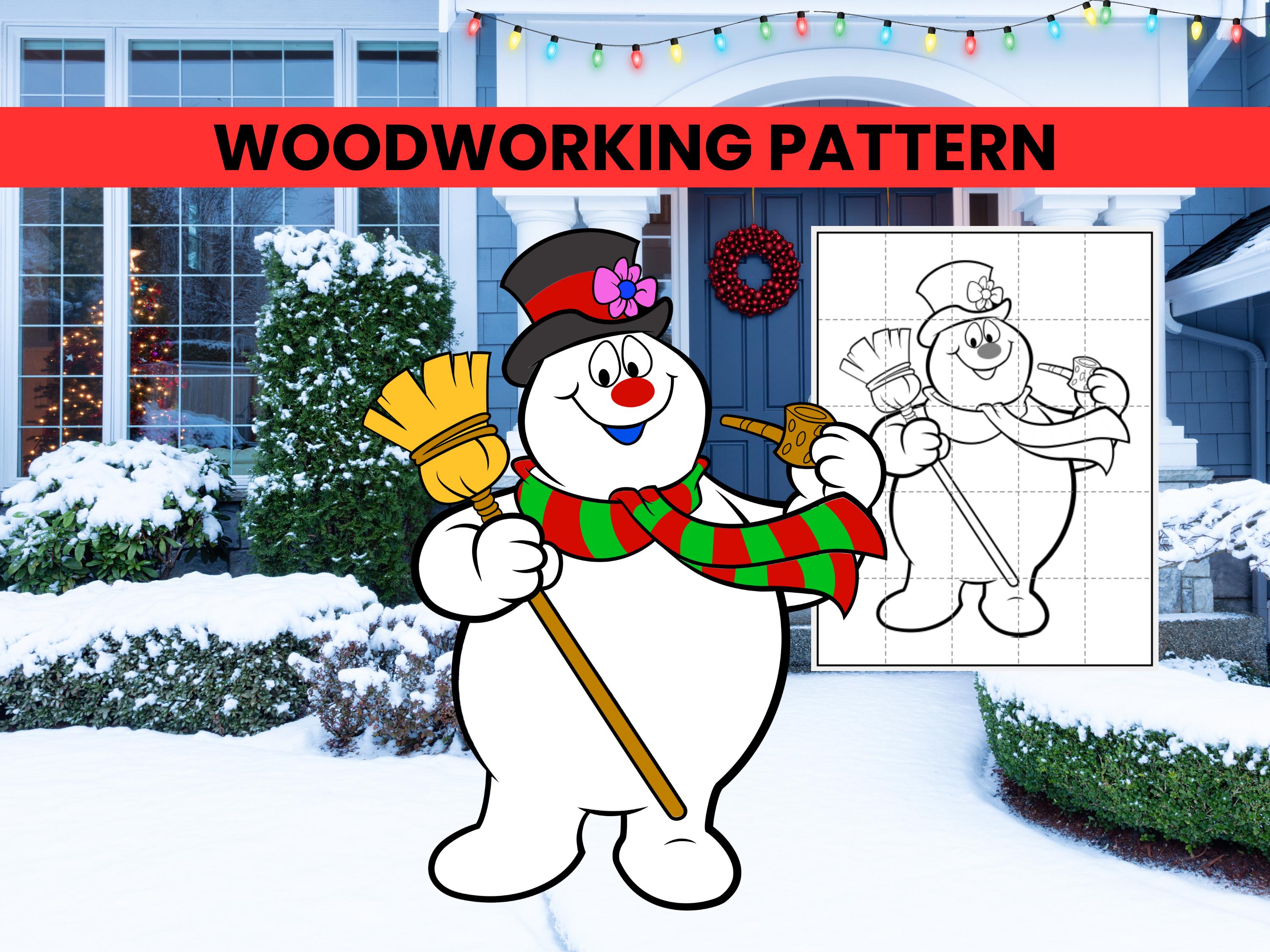 Frosty Snowman Woodworking Pattern: 47in Christmas Decor (digital ...