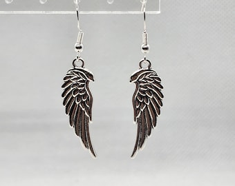 Silver Angel Wings Earrings