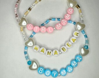Mama-kralenarmbanden | Mama Beer - Jongensmoeder - Meisjesmoeder | Armbanden voor moeders
