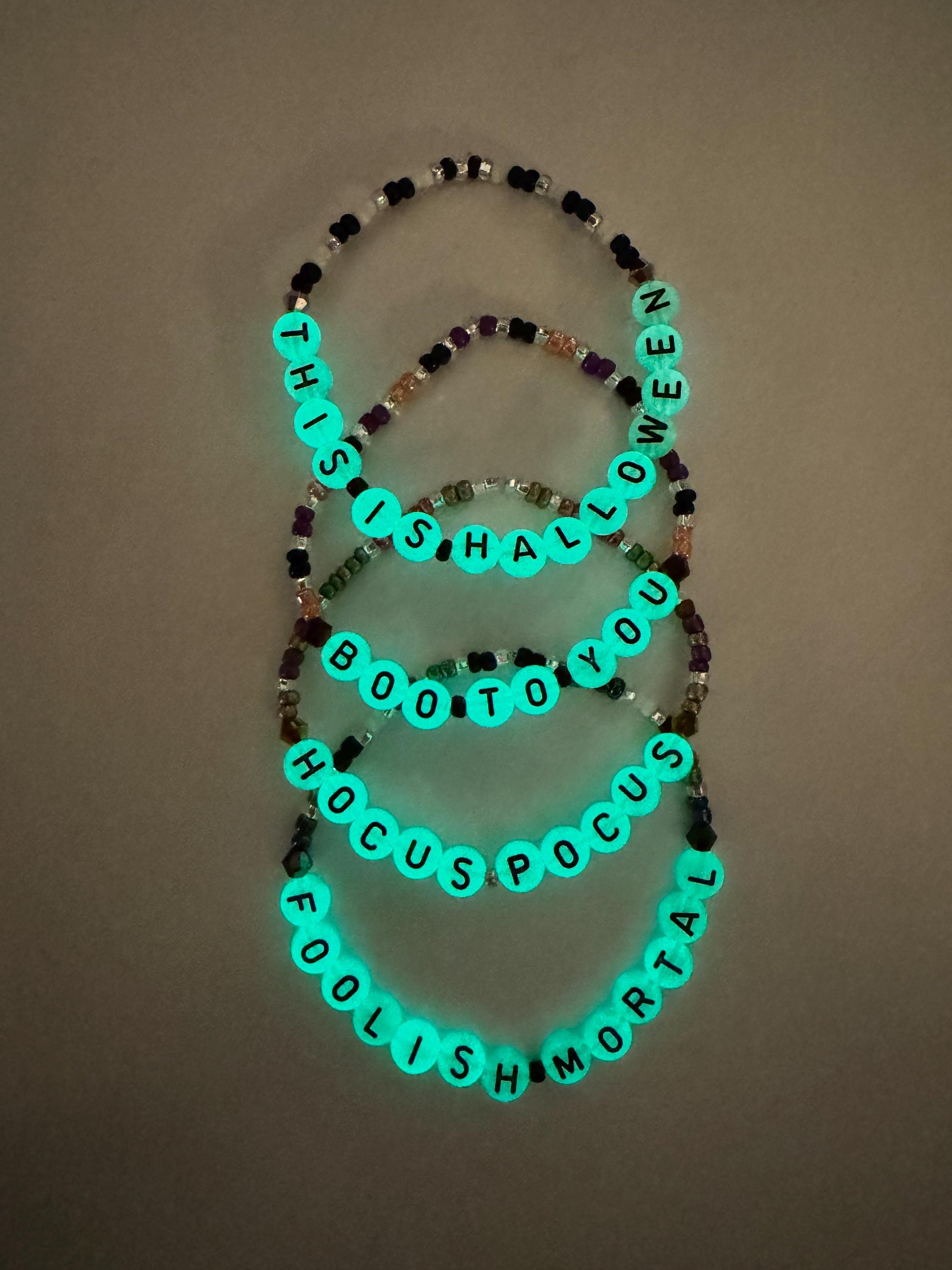 Disney Halloween Glow in the Dark Beaded Bracelets | Foolish Mortal ...