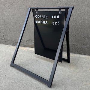 Magnetic Chalkboard A-Frame Sign: 24x30 Metal Sidewalk Display