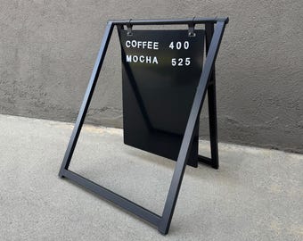 Magnetic Chalkboard A-Frame Sign: 24x30 Metal Sidewalk Display