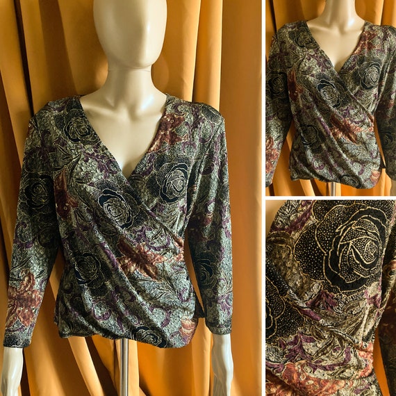 VTG 90s JBS ltd. floral blouse
