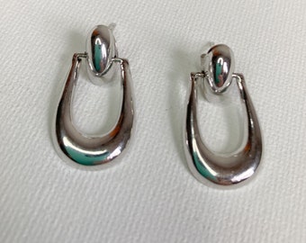 VTG 925 sterling Silver Door Knocker earrings