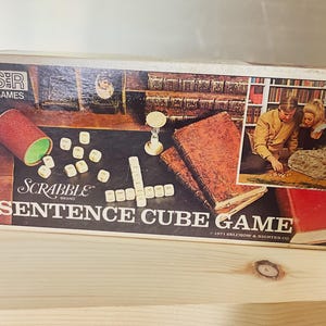 Restored Vintage “Scrabble Sentence Cube” Board Game by S&R