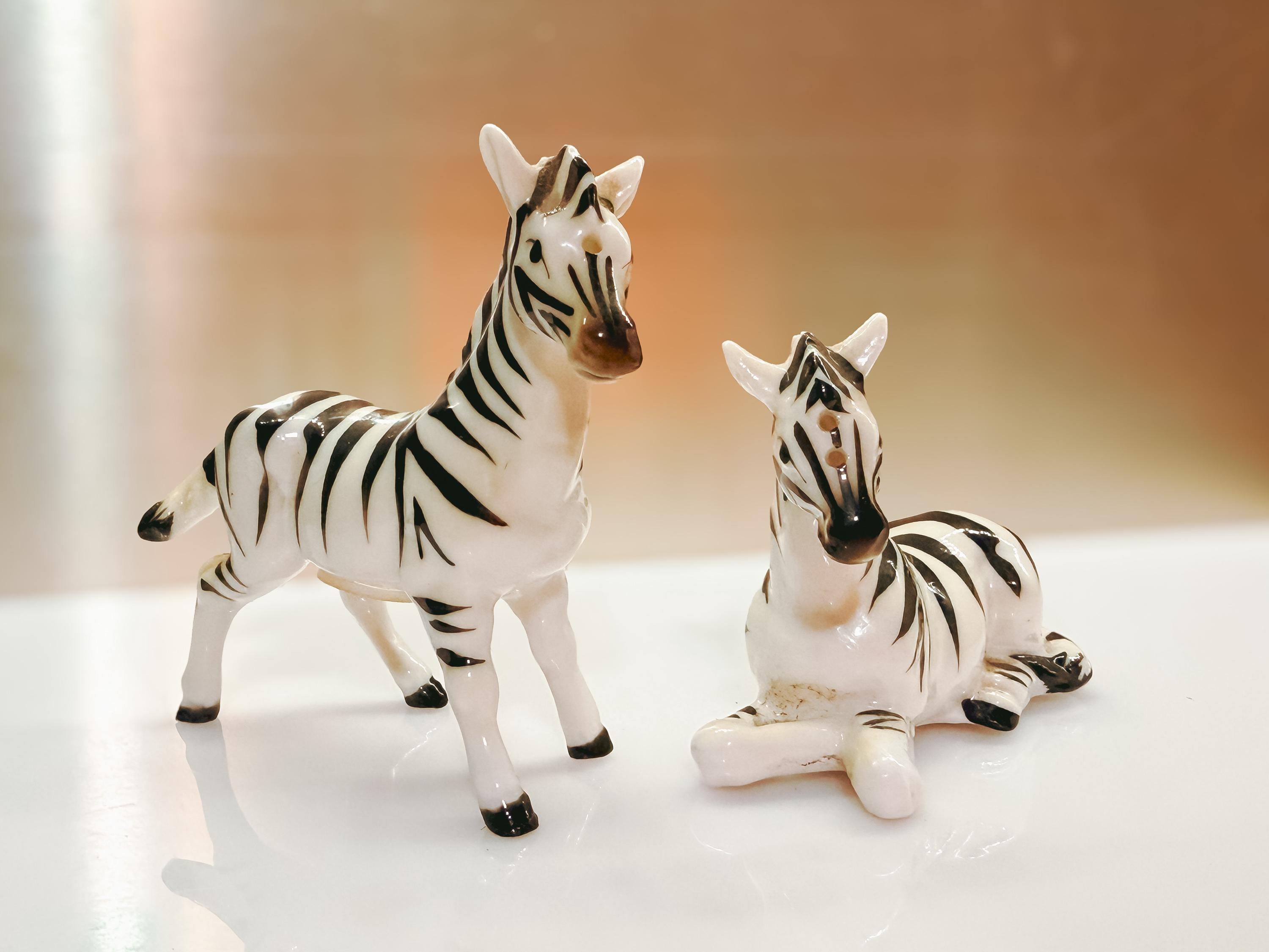 Vintage Porcelain Zebra - Etsy