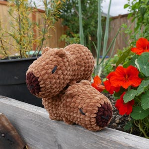 Crochet Capybara Plushie | cute stuffed capybara animal | amigurumi capybara
