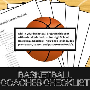 Basketball Coach’s Checklist - High School