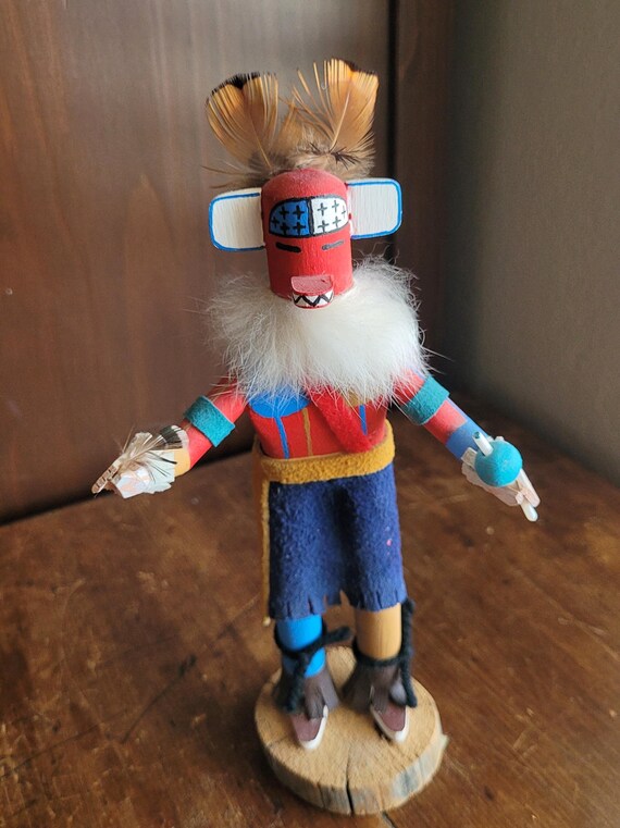 手作りのカチナ人形：ヴィンテージのネイティブアメリカンのコヨーテ族
