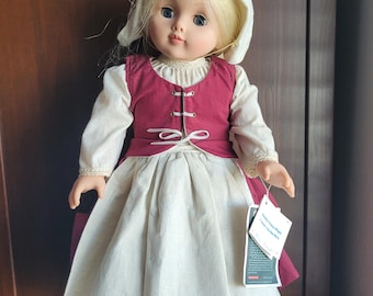 1999 Madame Alexander Remember Patience Whipple Doll, Dear America 18 Inch Pilgrim Doll, Historical Collectible with Original Tag
