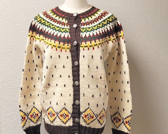 Pull Vintage Années 80 En Angora Et Laine Bleu - Taille XS, Col Rond, Manches 3/4