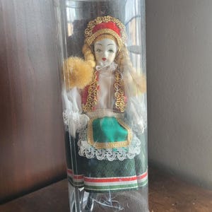 Vintage 1970s Eastern European Folk Doll in Traditional Costume–Collectible Souvenir/Handmade Studio Traditional Doll/Porcelain Doll/7&#39;&#39;Tall