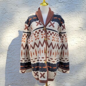 Suéteres y abrigos vintage de los años 70 y 80, 90 % lana, estilo nórdico, suéteres de abuela, suéter de punto elegante, cárdigan para mujer de gran tamaño
